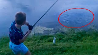 Boy Gets Shocking Surprise Reeling in Fish | Top Viral Videos Of The Week