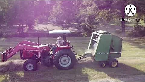 Coles first time bailing hay