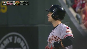 SF@CIN: Posey gives Giants 10-0 lead with RBI single