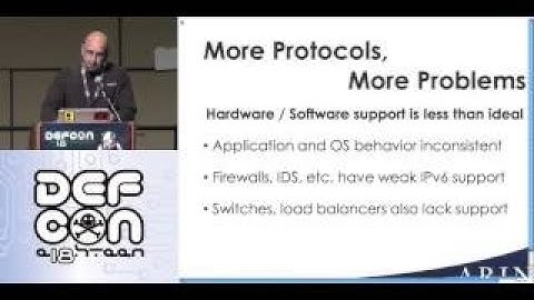 DEF CON 18 Hacking Conference Presentation By Matt Ryanczak Implementing IPv6 at ARIN Vide