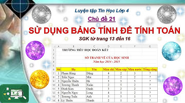 VINTRAD E-LEARNING 4.0 ll CHỦ ĐỀ 21 - SỬ DỤNG BẢNG TÍNH EXCEL ĐỂ TÍNH TOÁN ll TIN HỌC LỚP 4 TRANG 13