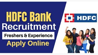 HDFC Bank Recruitment | HDFC Bank Job Vacancy | HDFC Future Bankers Program | HDFC Bank Hiring