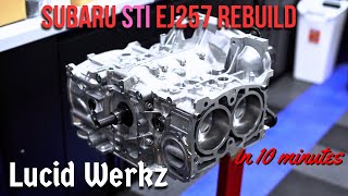 Assembling a Factory Fresh Subaru STi EJ257 Engine in 10 Minutes