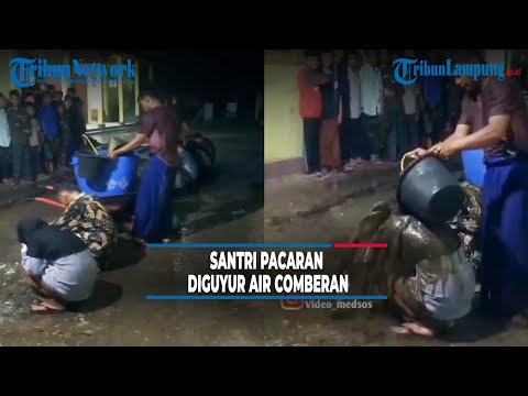 Viral Santri Ketahuan Pacaran Diguyur Air Comberan