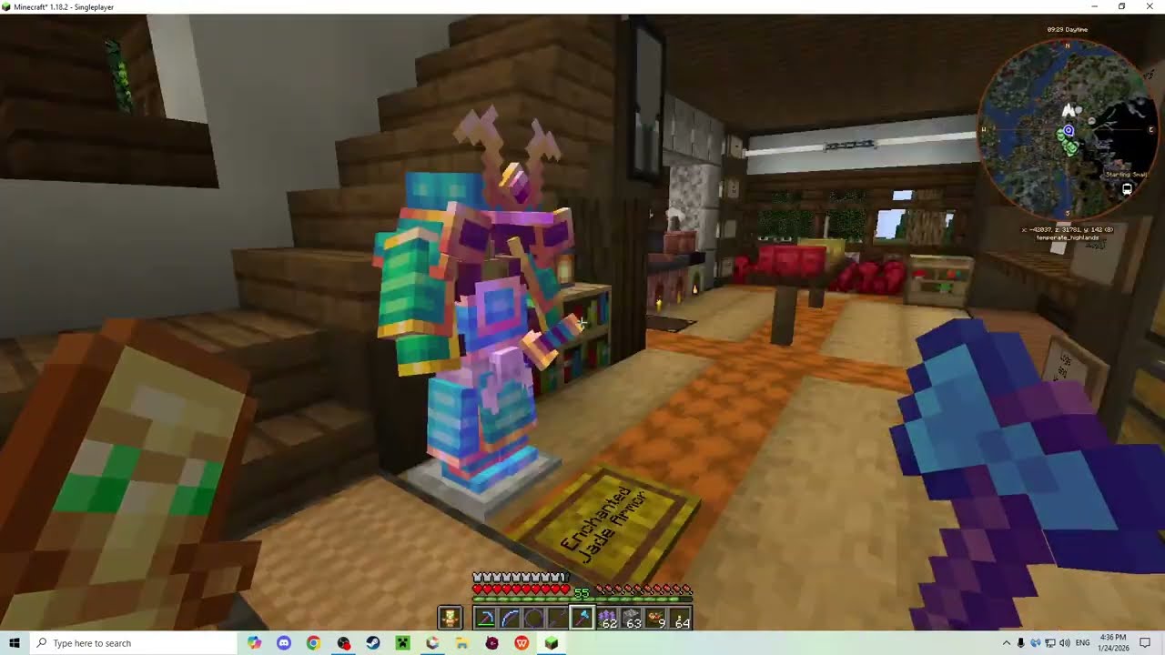 A tour of my home in Minecraft.   Create mod, and about 40 others.