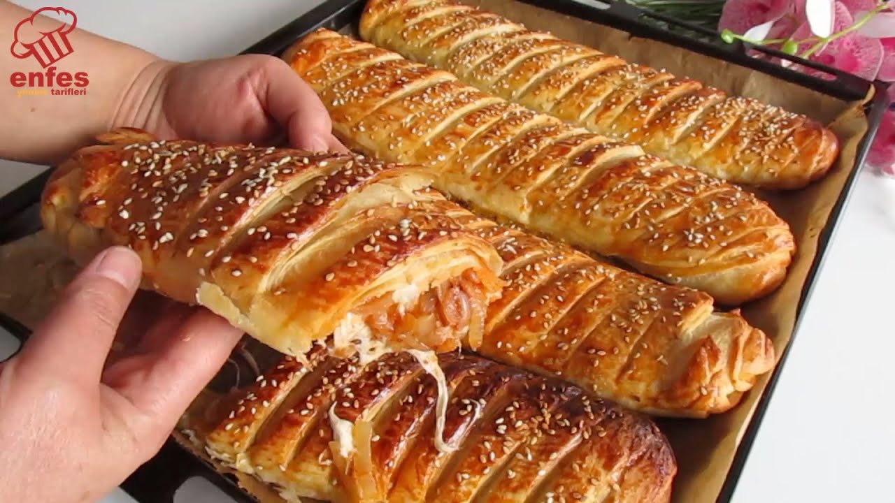 BİR TEPSİ ANINDA BİTTİ❗️YİYEN HERKES TADINA HAYRAN KALDI????OKLAVASIZ‼️KAT KAT KATMER BÖREK TARİFİ????
