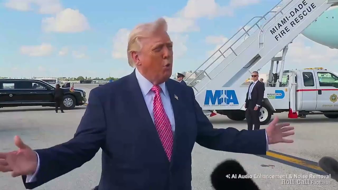 Press Gaggle: Donald Trump Speaks to Reporters After Air Force One