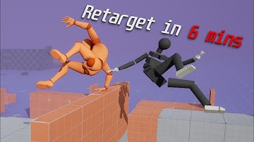 Auto and manual Retarget animations in Unreal engine 5.6 and lower
