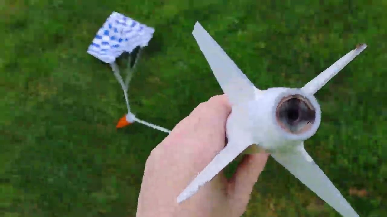 Resin 3D Printed Rocket - D12-3 Motor