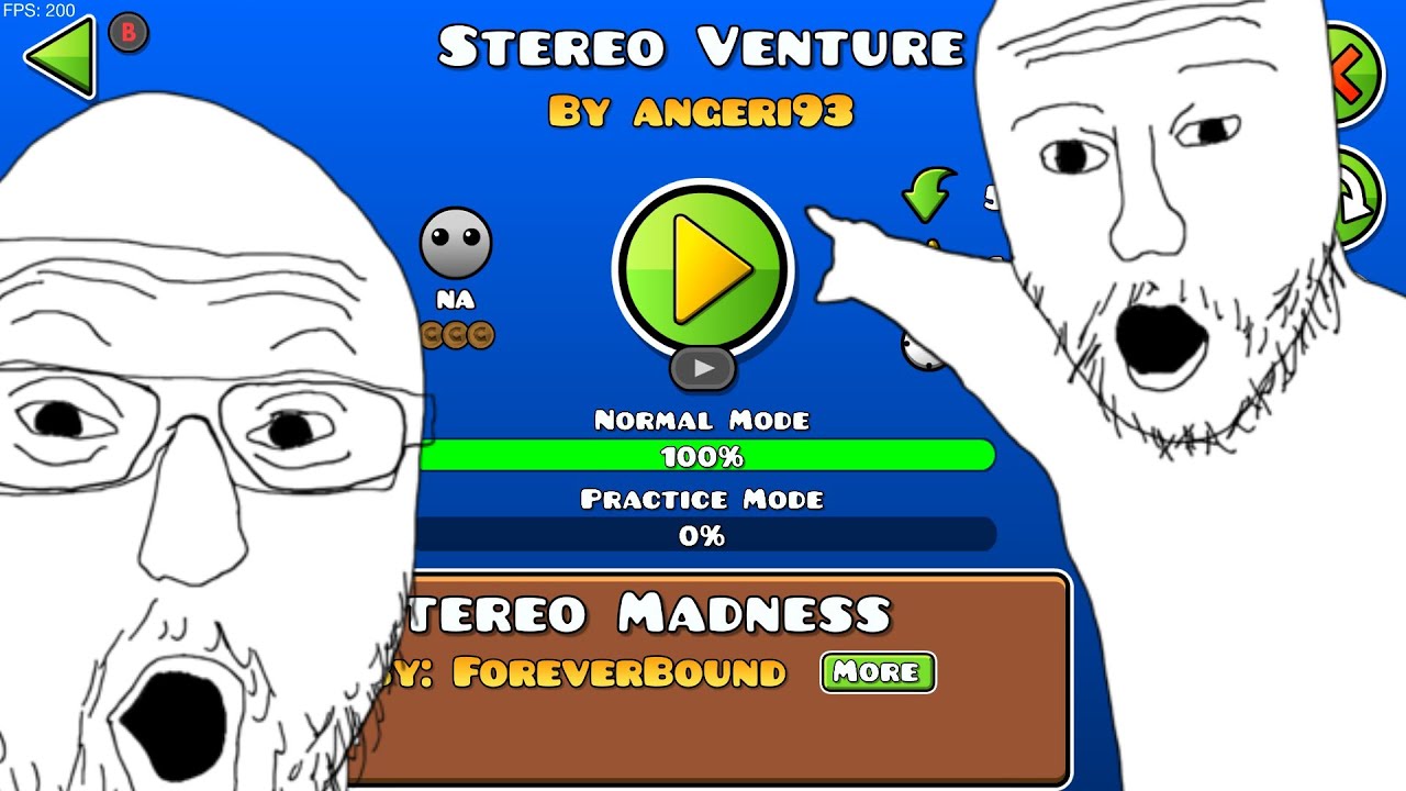 my first created level in geometry dash - YouTube
