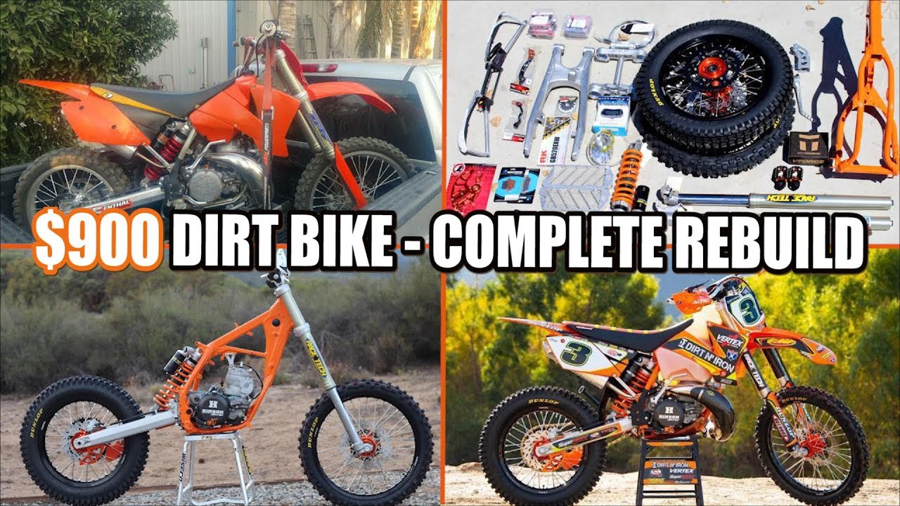 $900 dirt bike KTM 250SX complete rebuild – time lapse