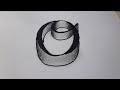 How to write 3d letter o on paper  easy drawing art