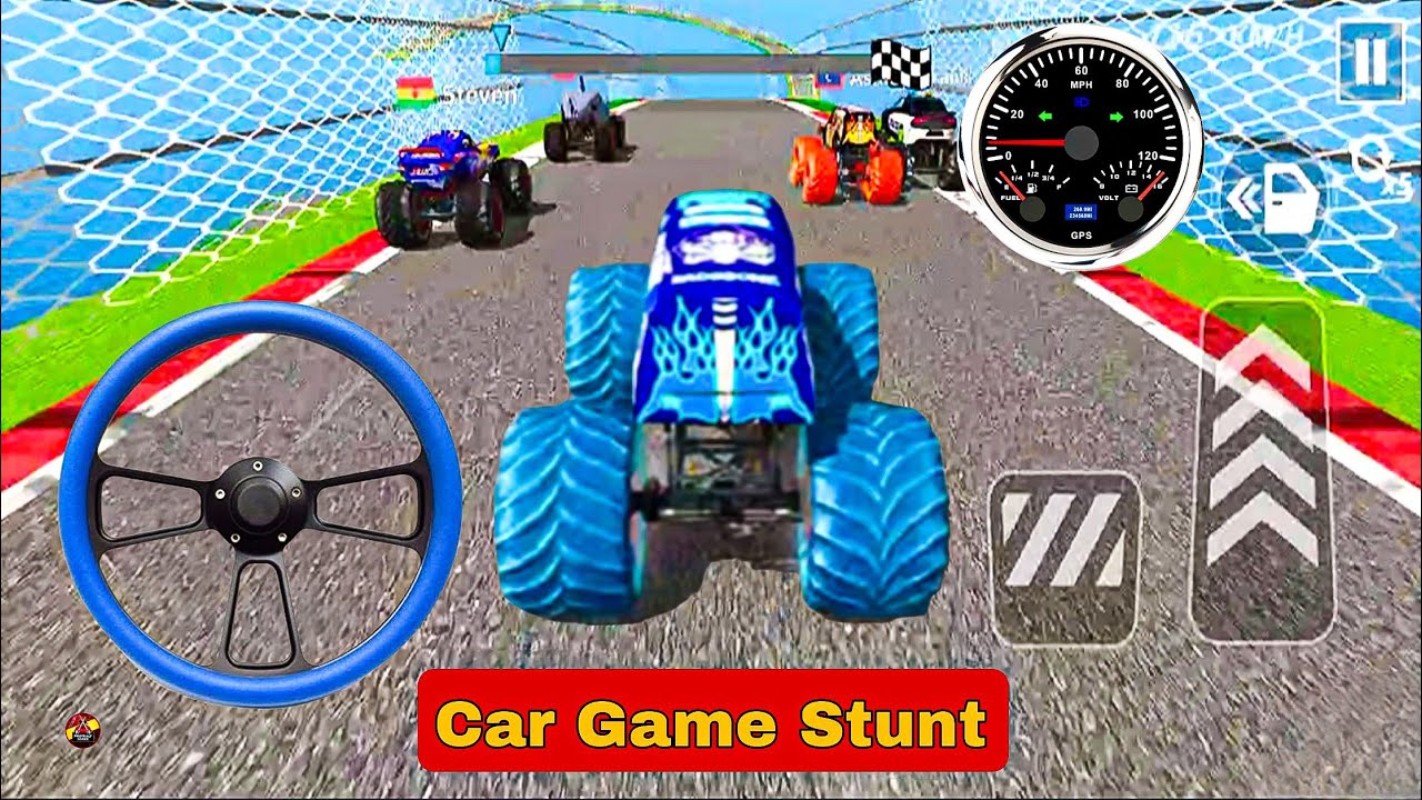 Монстр-трак взбирается на невероятную гору 