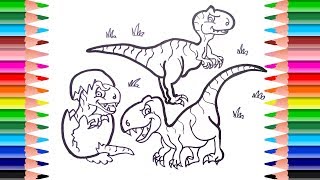dinosaur dinosaurs paint draw colors learn colours
