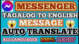 PAANO MAG AUTO TRANSLATE NG MESSAGE SA MESSENGER?. FROM TAGALOG  TO ENGLISH.  TRICKS PH screenshot 3