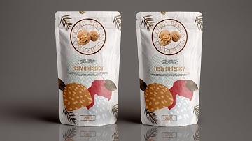 How To Design Custom Pouch Packaging Graphic | Adobe Photoshop & Illustrator Tutorial