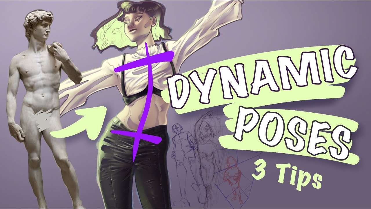3 Tips for DYNAMIC art - Spice up your drawings! - YouTube
