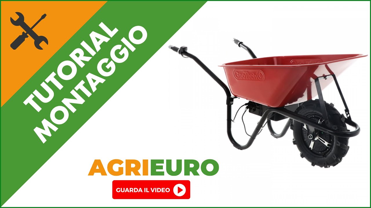 Carriola elettrica con ruote traktor GeoTech CAR 150A: montaggio