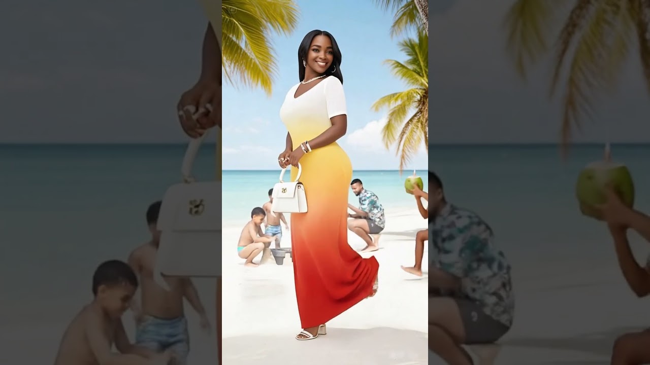 This orange & white maxi dress is giving summer goddess vibes ☀️✨