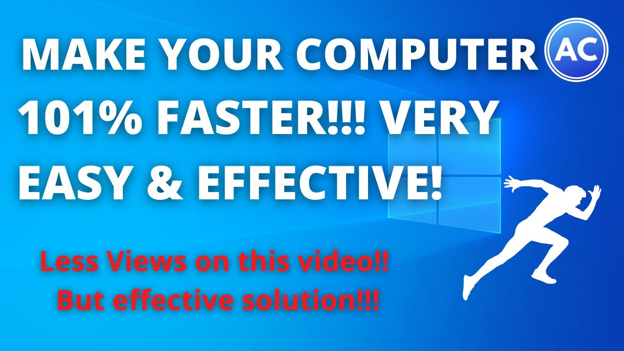 How to make your Windows computer 101% faster effectively! Very easy ...