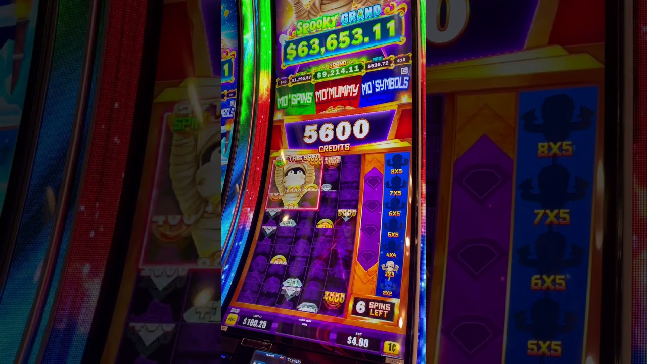 TRIPLE POP on the NEW Spooky Link Grand Slot Machine! #slots #casino #lasvegas