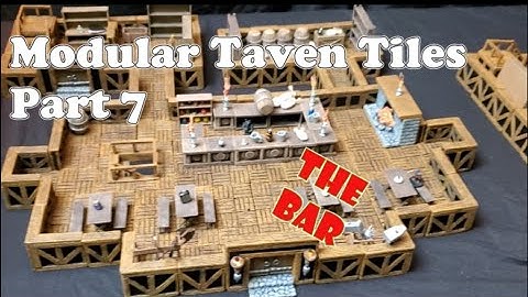 #134 Mod Tavern Tiles - Part 7 - The Bar, TTRPG, D&d, Pathfinder, Tabletopcrafting