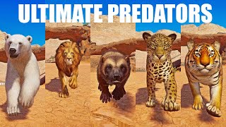 Ultimate Predators Speed Races in Planet Zoo included Bengal Tiger,  Jaguar, Lion, bear