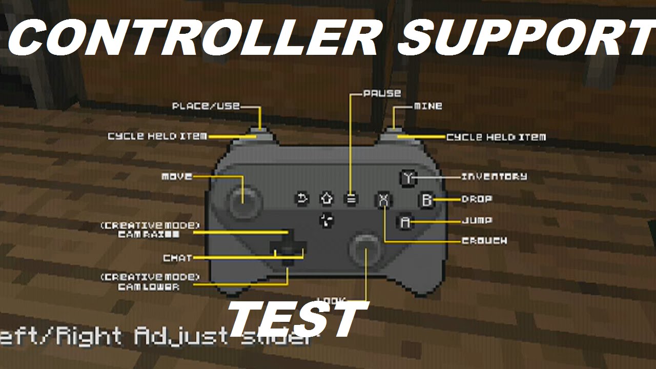 Minecraft Pocket Edition Controller Support Test - YouTube