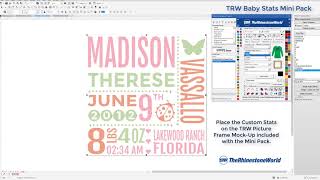 How to create a Baby Birth Stats Design in seconds