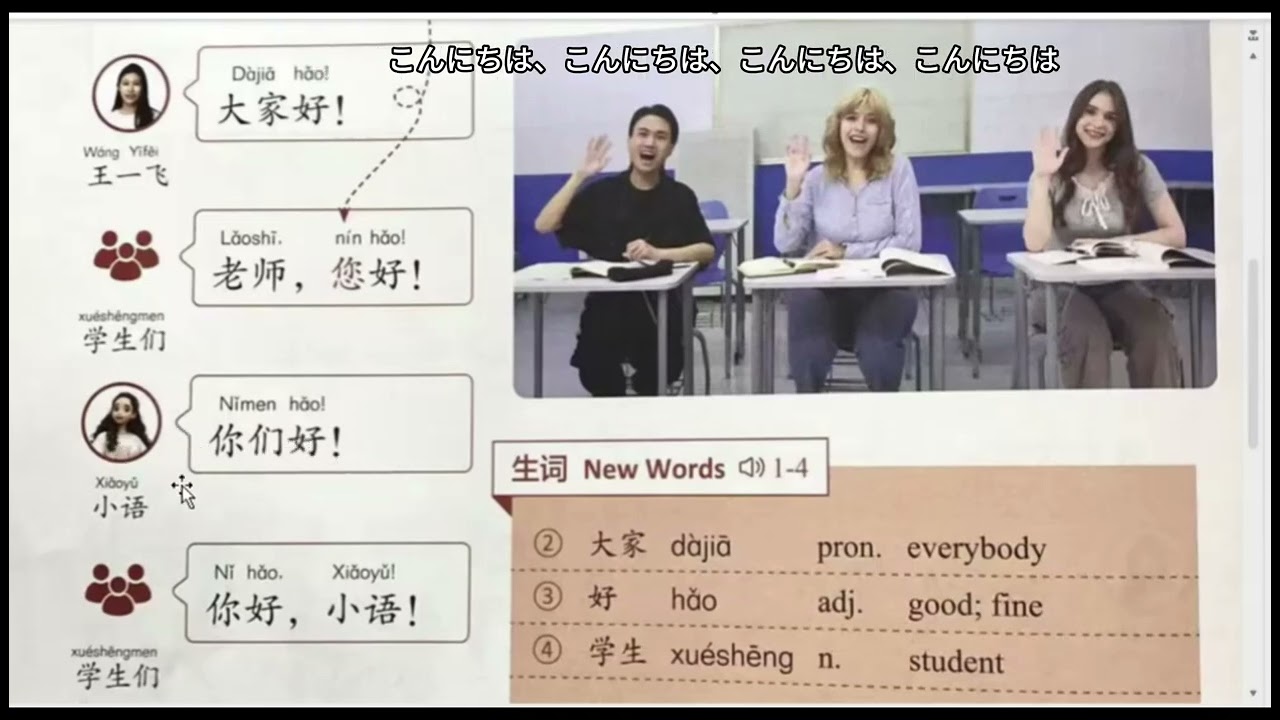 Chinese for Beginners | HSK1 Lesson 2 Greetings | 大家好 老师您好 你们好