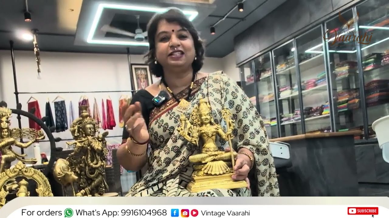 Brass Kamakshi devi / Lalitha devi idol || Vintage Vaarahi Brass Antiques And Sarees