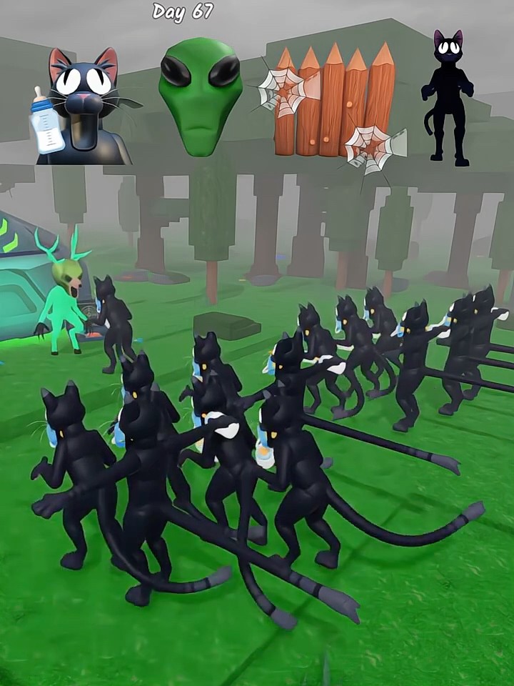 99 Nights Baby Cat🍼 Vs Trolls 🤡#99nightintheforest #roblox