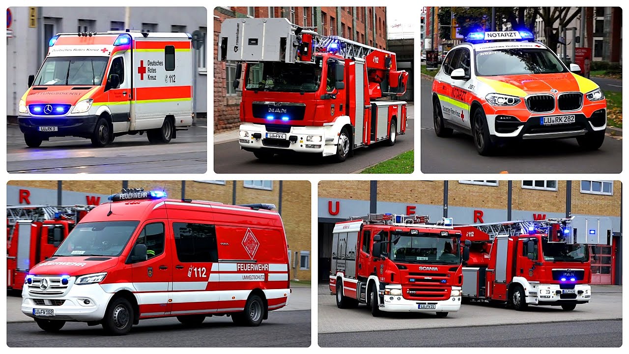 [Alle BF-Wachen im Einsatz 🚒] ● Löschzug mit GW-Mess, Rettungsdienst uvm. im Einsatz in Ludwigshafen