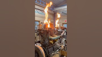 Starting up an antique engine! 🔥 #antique #engine #boatengines #maritime #history #museum #ships