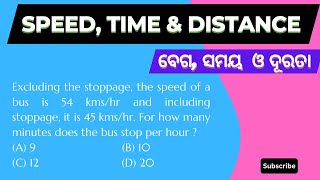 Excluding the stoppage, the speed of a bus is 54 kms/hr and including stoppage, it is 45 kms/hr.