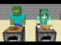 Monster school girls vs boys cooking challenge  minecraft animation