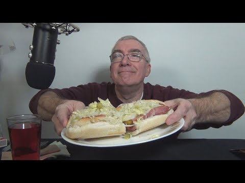 ASMR Eating an Italian Sub Whispering
