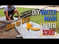 How to install a new water main line and shut off valve