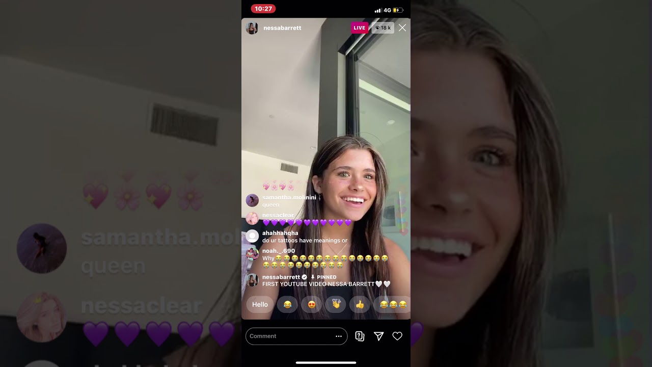 nessa barrett insta live video 19/06/2020