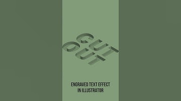 Engraved Cutout Text Effect in Adobe Illustrator | Deep Text Effect | Graphic Design |