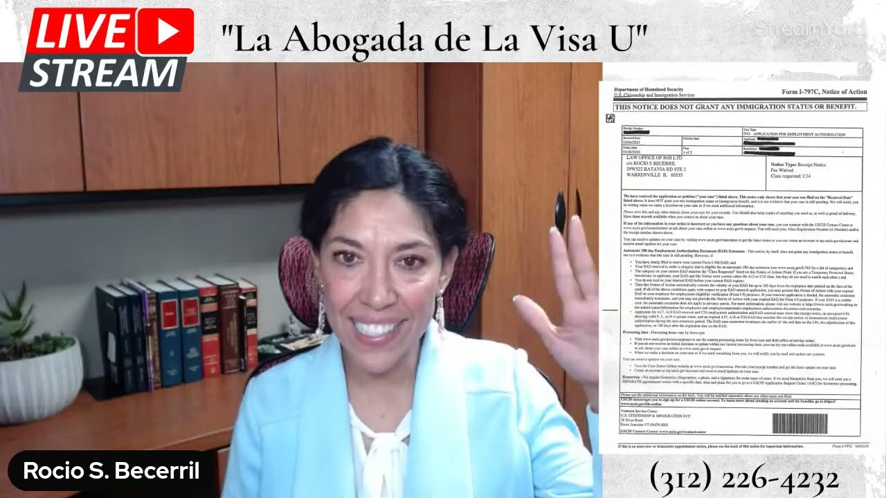¿Por qué NO he recibido mi permiso de trabajo de mi visa U? (8.8.2022)