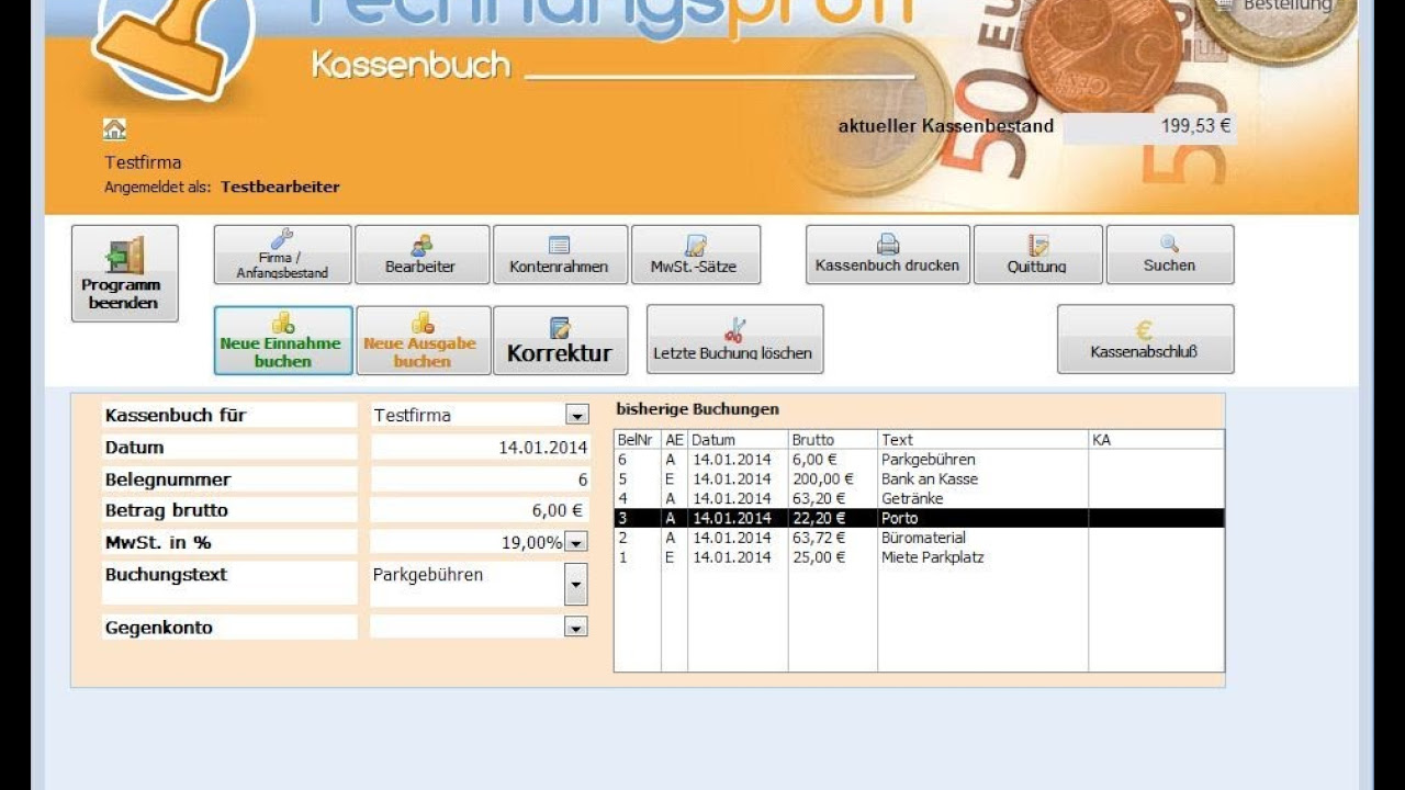 Update rechnungsprofi kassenbuch