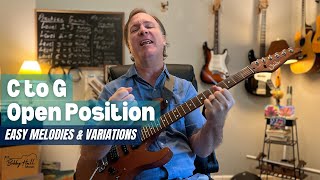C to G Open Position Easy Melodies and Variations with Lessons for Each