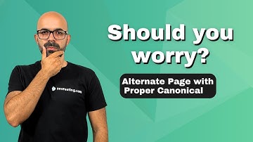 How to Fix Alternate Page with Proper Canonical?