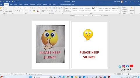 how to create keep silence poster in MS word / great keep silence symbol in word #smtech