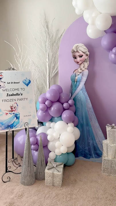 How To Make A Frozen Themed Balloon Backdrop!
