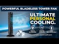 UniMarket Powerful Bladeless Tower Fan- Full Review, Cooling Test &amp; Key Features | Review in Hindi |