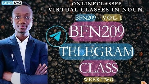 BFN209 TELEGRAM CLASS | SERIES 1