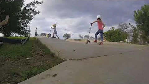 Sunday at the skate park.  First try