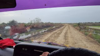 driving mud dam to catch hassa can't stop a Guyanese when it comes to hassa